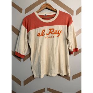 Camp Collection Cream Rust Colorblock El Rey Court Half Sleeve T-shirt XS